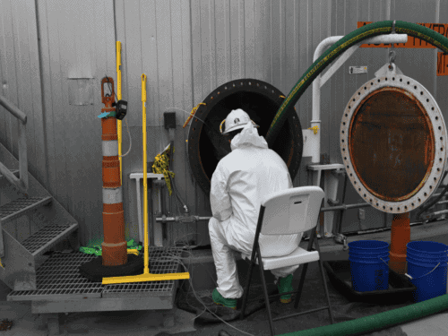 Former Chemical Weapons Tank Cleaning