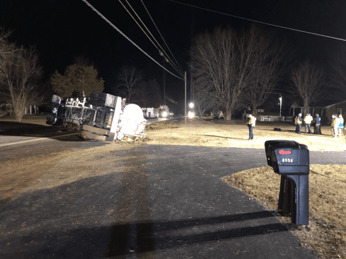 Gasoline Fuel Tanker Rollover
