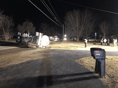 Gasoline Fuel Tanker Rollover
